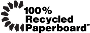 100 Recycled Paperboard Logo
